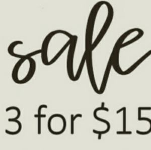 Any item with 💥💥💥 are 3 for $15.